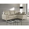 Sofa Chaise Longue Mimir Derecha Capitone Crudo Tejido Con Sistema Acualine 4 Plazas 250x175 Cm Tanuk