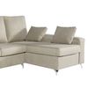 Sofa Chaise Longue Mimir Derecha Capitone Crudo Tejido Con Sistema Acualine 4 Plazas 250x175 Cm Tanuk