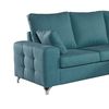 Sofa Chaise Longue Mimir Derecha Capitone Turquesa Tejido Con Sistema Acualine 4 Plazas 250x175 Cm Tanuk