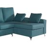 Sofa Chaise Longue Mimir Derecha Capitone Turquesa Tejido Con Sistema Acualine 4 Plazas 250x175 Cm Tanuk