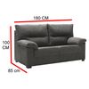 Sofa Odin 3 Plazas Gris Marengo 3 Plazas 185x89 Cm Tejido Con Sistema Acualine Tanuk