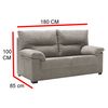 Sofa Odin 3 Plazas Crudo 3 Plazas 185x89 Cm Tejido Con Sistema Acualine Tanuk