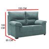 Sofa Odin 2 Plazas Turquesa 2 Plazas 145x89 Cm Tejido Con Sistema Acualine Tanuk