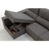 Sofa Chaise Longue Kvasir Izquierda Gris Marengo Tejido Con Sistema Acualine 4 Plazas 260x150 Cm Tanuk