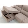 Sofa Chaise Longue Kvasir Izquierda Crudo Tejido Con Sistema Acualine 4 Plazas 260x150 Cm Tanuk