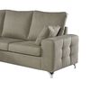 Sofa Chaise Longue Mimir Izquierda Capitone Gris Perla Tejido Con Sistema Acualine 4 Plazas 250x175 Cm Tanuk