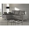 Sofa Chaise Longue Mimir Izquierda Capitone Gris Perla Tejido Con Sistema Acualine 4 Plazas 250x175 Cm Tanuk