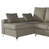 Sofa Chaise Longue Mimir Izquierda Capitone Gris Perla Tejido Con Sistema Acualine 4 Plazas 250x175 Cm Tanuk