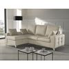 Sofa Chaise Longue Mimir Izquierda Capitone Crudo Tejido Con Sistema Acualine 4 Plazas 250x175 Cm Tanuk