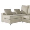 Sofa Chaise Longue Mimir Izquierda Capitone Crudo Tejido Con Sistema Acualine 4 Plazas 250x175 Cm Tanuk