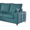 Sofa Chaise Longue Mimir Izquierda Capitone Turquesa Tejido Con Sistema Acualine 4 Plazas 250x175 Cm Tanuk