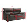 Sofa Delling 3 Y 2 Plazas Gris Marengo 5 Plazas 185x90 Cm Tejido Con Sistema Acualine Tanuk