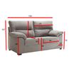 Sofa Delling 3 Y 2 Plazas Crudo 5 Plazas 185x90 Cm Tejido Con Sistema Acualine Tanuk