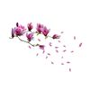 Vinilo Decorativo Magnolias Rosa 130x110 Cm Walplus