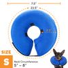 Collar Inflable Protector Y De Recuperación Para Perros Y Gatos Azul S Bencmate