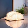 Lámpara Libro De Madera Pequeña - Smart Book Light - Nogal