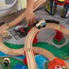 Set De Trenes Con Mesa De Madera Waterfall Junction