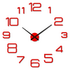 Reloj De Pared Grande,diy Reloj Digital Pared 3d Números(rojo)