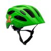 Casco De Bicicleta Verde Bosque Para Niños De 6 A 12 Años 54-58cm Con Luz Led Roja Integrada Recargable Usb. Testado Y Homologado Según En1078