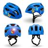 Casco De Bicicleta Azul Océano Para Niños De 6 A 12 Años 54-58cm Con Luz Led Roja Integrada Recargable Usb. Testado Y Homologado Según En1078