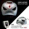 Casco Urbano De Bici  Crazy Safety Luz Usb Recargable, L  Gris Mate