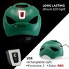 Casco Urbano De Bici  Crazy Safety Luz Usb Recargable, L  Verde Mate