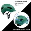 Casco Urbano De Bici  Crazy Safety Luz Usb Recargable, L  Verde Mate