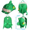 Mochila De Dragón Verde  Para Guardería O Preescolar Para Niños De 2 A 6 Años. Diseño De Crazy Safety. Neopreno De Calidad Con Etiqueta Para El Nombre