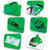 Mochila De Dragón Verde  Para Guardería O Preescolar Para Niños De 2 A 6 Años. Diseño De Crazy Safety. Neopreno De Calidad Con Etiqueta Para El Nombre