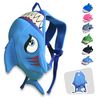 Mochila De Tiburón Azul Para Guardería O Preescolar Para Niños De 2 A 6 Años. Diseño De Crazy Safety. Neopreno De Calidad Con Etiqueta Para El Nombre