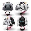 Casco De Bicicleta Para Niños De 2 A 7 Años  49-55cm Crazy Safety Cebra Blanca Y Negra - Homologado Y Certificado Según Norma En 1078