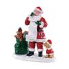 Figura Lemax Santa Claus Con Mascota Y Regalos Modelo 92760