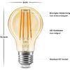 Bombillas Led Vintage E27 2200 K, 8 W, 800 Lm, Paquete De 6, Bombilla De Filamento Edison Retro De Vidrio, Blanco Cálido, 80 W, No Regulable,