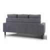 Sofá 3 Plazas Brooklyn Respaldo Capitoné, Combinable Con Sofá 2 Plazas Y Chaiselongue 187x78x95 Cm Color Gris