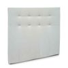 Cabecero De Cama Olson Tapizado En Polipiel Blanco, Cama Doble 150 Cm