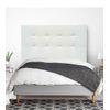 Cabecero De Cama Olson Tapizado En Polipiel Blanco, Cama Doble 150 Cm