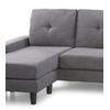 Sofá Chaiselongue Brooklyn, 3 Plazas Reversible 190x130x95 Cm Color Gris