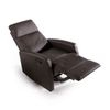 Sillón Relax Niza Butaca Reclinable Manual Con Palanca, En Polipiel Choco