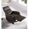 Sillón Relax Niza Butaca Reclinable Manual Con Palanca, En Polipiel Choco