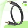 Cable Audio Jack 3,5 Mm Doble Apantallado Resistente A La Silicona 1m