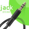 Cable Audio Jack 3,5 Mm Doble Apantallado Resistente A La Silicona 1m