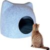 Casa Para Gatos Con Cojín Esponjoso. Cama Para Gatos. Casita Para Gatos En Forma De Gato Con Entrada Redonda, Cueva Para Gatos, Iglu Para Gatos, Cama Para Gatos Cueva, Cama Mascota