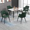 Set 4 Sillas De Comedor Escandinavas Meubles Cosy 48*54.5*79cm ​​asiento Tela Verde