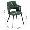 Set 4 Sillas De Comedor Escandinavas Meubles Cosy 48*54.5*79cm ​​asiento Tela Verde