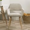 Set 4 Sillas Comedor Escandinavo Tela Meubles Cosy 56x56x78cm Beige