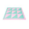 Lubabymats - Alfombra Puzzle Infantil Para Bebés De Foam (eva), Suelo Extra Acolchado. Medida: 161x161 Cm. Color Rosa Y Mint