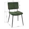 Set 2 Sillas De Comedor Con Respaldo Y Patas De Metal Meubles Cosy 55*45.5*81cm Verde