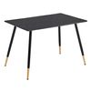 Mesa De Comedor De Metal Y Madera Con Patas Negras Y Doradas Meubles Cosy 110cm