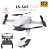 S6s Mini Gps Drone, 5g Wifi Fpv Quadcopter Rc Plegable Sin Escobillas (4k - Duración De La Batería: 25 Min - Blanco)