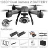 Dron V14 Con Cámara Gran Angular Hd 1080p (2 Baterías - Duración De La Batería: 15 Min - Negro)
